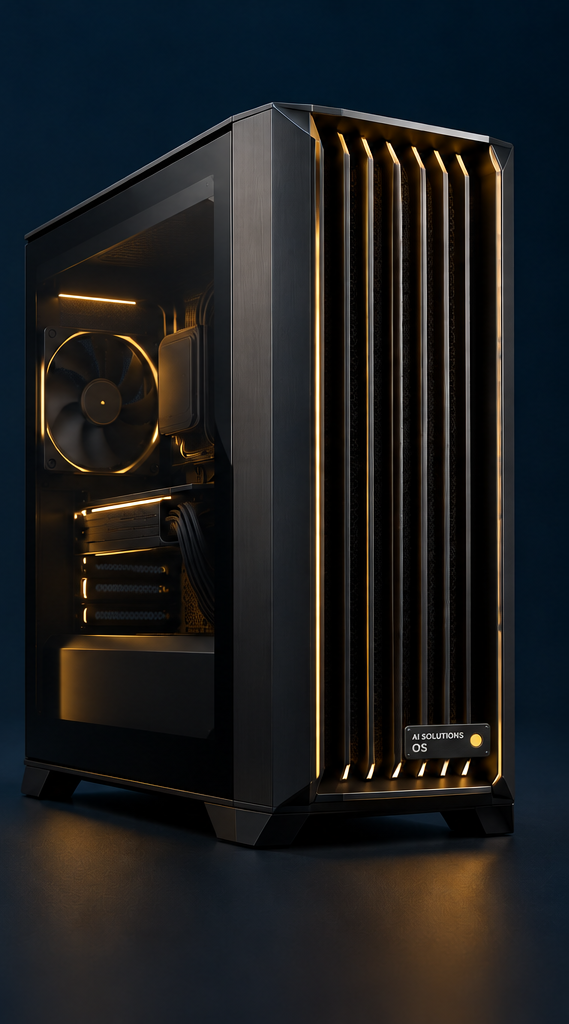 Illustrative tower render of the AI Solutions Box Max Rigel